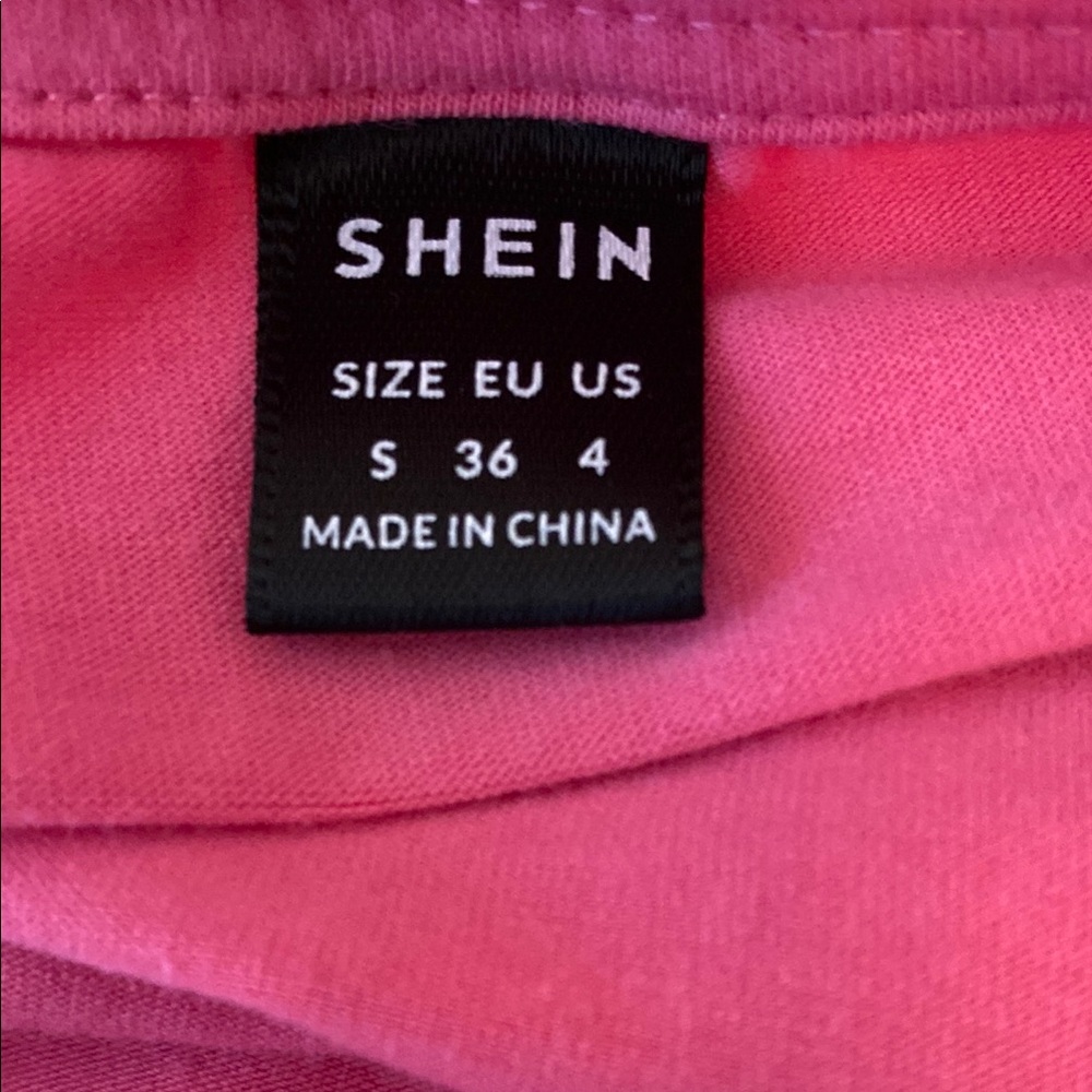 SHEIN Pink Graphic Oversized Tee - Size S - Picture 7 of 9